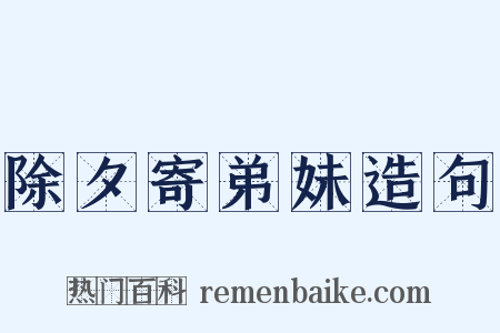 除夕寄弟妹造句是什么意思的图片